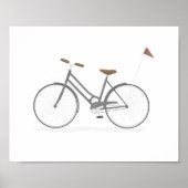 Graues Vintage-Fahrrad Poster (Vorne)