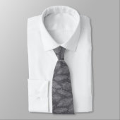 Graues Vintage-Feder-Muster Krawatte (Gebunden)