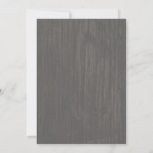Graues Vintages Barnholz Bridal Dusche Einladungen (Rückseite)