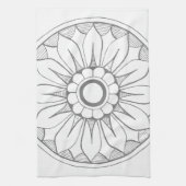 Graues Vintages modernes Medallion-Muster Handtuch (Vertikal)