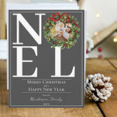 Graues Weihnachten Weihnachtskranz Foto