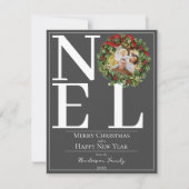 Graues Weihnachten Weihnachtskranz Foto (Vorderseite)