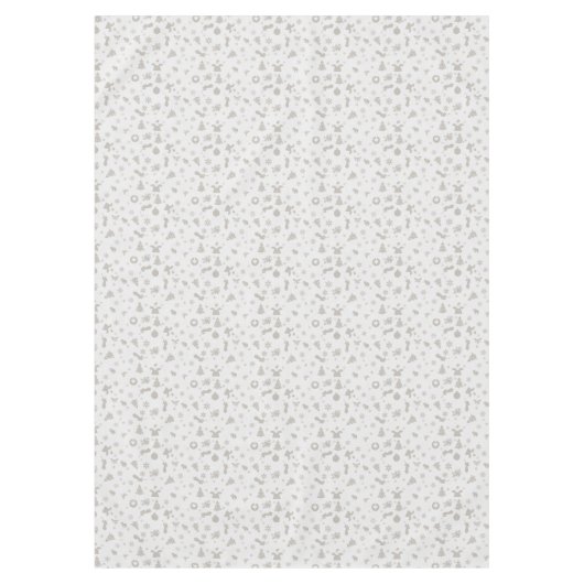 Graues Weihnachtsmuster auf Light Silver Gray Tischdecke (Vorderseite)