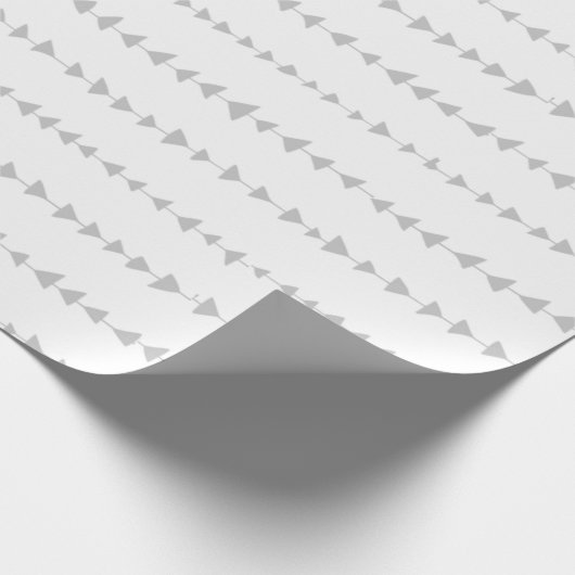 Graues Weiß-aztekisches Pfeil-Muster Geschenkpapier (Ecke)