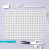 Graues Weiß-Gingham-Muster Seidenpapier (Handwerk)