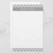 Graues Weiß-marokkanisches dunkelgraues Briefpapier (Vorne/Hinten)
