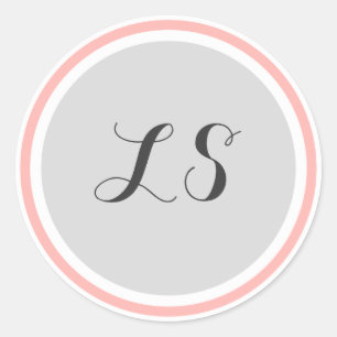 Graues Weiß-Rosa-Kreis-Grenze der Runder Aufkleber