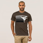 Graues Weißes BBOY Steigung T-Shirt (Vorne ganz)