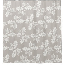 Graues, weißes Blätter Vintages Linienmuster