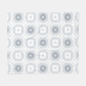 Graues weißes Hexagon Circle Skandinavisches Muste Fleecedecke (Vorderseite (Horizontal))