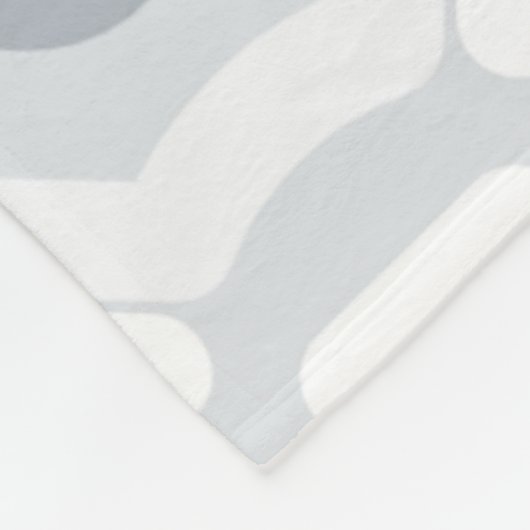 Graues weißes Hexagon Circle Skandinavisches Muste Fleecedecke (Ecke)