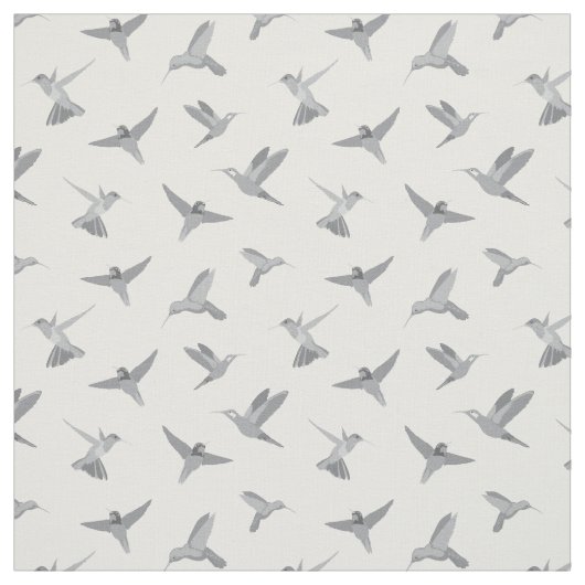 Graues weißes Hummingbird-Muster Stoff (Muster)
