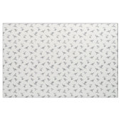 Graues weißes Hummingbird-Muster Stoff (Fat Quarter (45,7 x 55,9 cm))