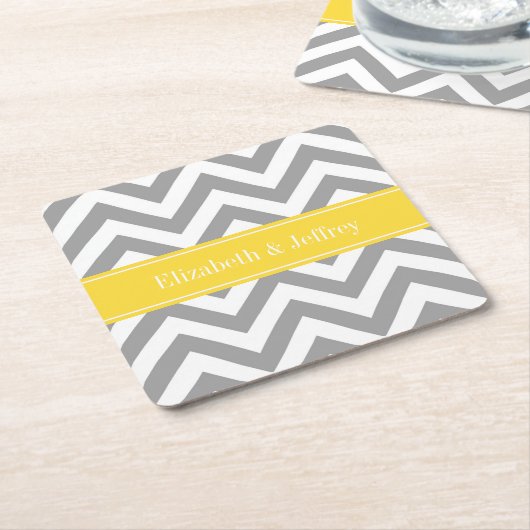 Graues weißes LG Zickzack Ananas Monogramm Rechteckiger Pappuntersetzer (angewinkelt)