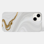 Graues weißes Marmor Muster iPhone / Android Case-Mate iPhone Hülle (Rückseite (Horizontal))