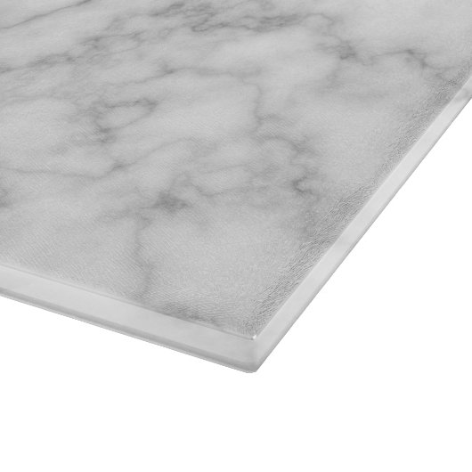 Graues, weißes Marmorsteinmuster Schneidebrett (Ecke)