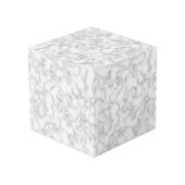 Graues, weißes Marmorsteinmuster Würfel (Rückseite Schrägansicht)