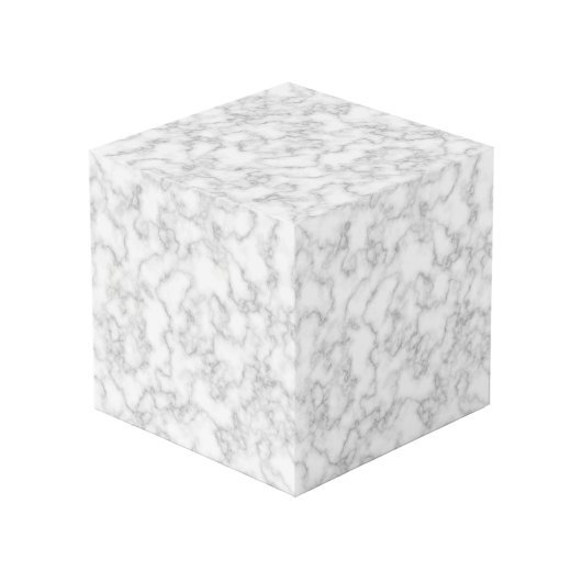 Graues, weißes Marmorsteinmuster Würfel (Rückseite Schrägansicht)