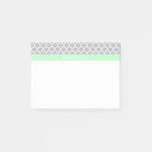 Graues weißes marokkanisches #5 Mini Name Monogram Post-it Klebezettel (Vorderseite)