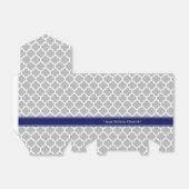 Graues weißes marokkanisches #5 Navy Blue Name Mon Geschenkschachtel (Ungefaltet)