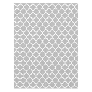 Graues weißes marokkanisches Quatrefolienmuster #5 Tischdecke