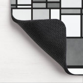 Graues, weißes Mondrian Inspiriertes Muster Mousepad (Ecke)
