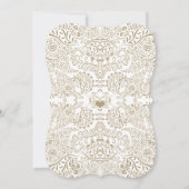 Graues, weißes Muster - Einladungen für Hochzeiten (Rückseite)