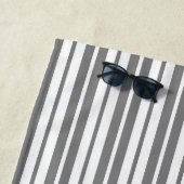 Graues weißes Muster Strandtuch (Beispiel)