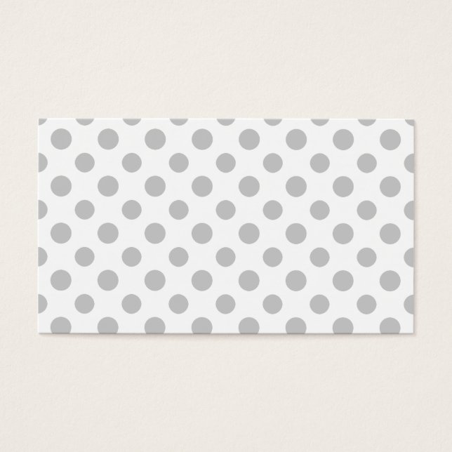 Graues weißes Polka Dots Muster (Vorderseite)