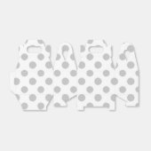 Graues weißes Polka Dots Muster Geschenkschachtel (Ungefaltet)