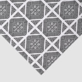 Graues weißes Tile geometrisches Mustergeschenk Seidenpapier (Ausschnitt)