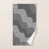 Graues Wellenmuster Badhandtuch Set (Handtuch)