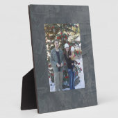 Graues Wildleder Fotoplatte (Seite)
