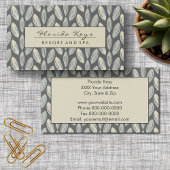 Graues Woven Leaf Design Visitenkarte
