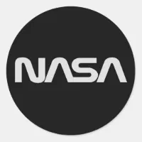 Graues Wurm-Logo der NASAs Runder Aufkleber