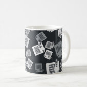 Graues XLS-Dateidokument. xls button icon i herunt Kaffeetasse (VorderseiteRechts)