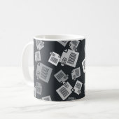 Graues XLS-Dateidokument. xls button icon i herunt Kaffeetasse (Vorderseite Links)