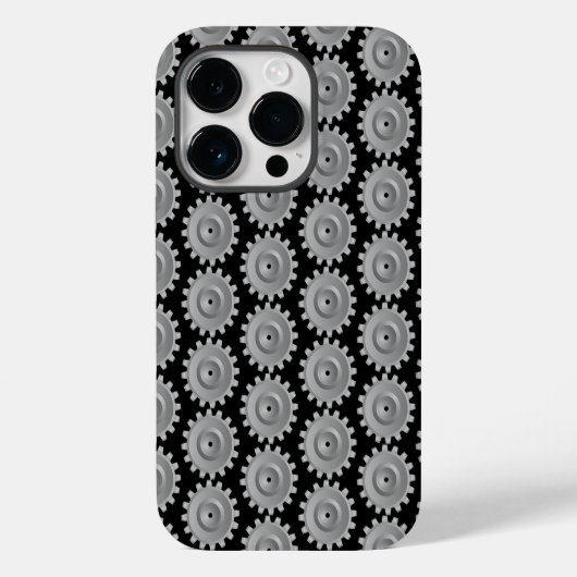 Graues Zahnrad Case-Mate iPhone Hülle (Rückseite)