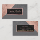 Graues Zementmake-up des modernen Visitenkarte (Vorne/Hinten)