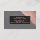 Graues Zementmake-up des modernen Visitenkarte (Rückseite)