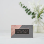 Graues Zementmake-up des modernen Visitenkarte (Stehend Vorderseite)