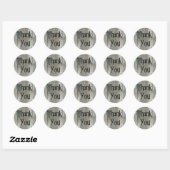 Graues zerfallenes Holz Rustikal Danke Stickers (Blatt)