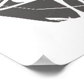 Graues zerrissenes Recycle Poster (Ecke)