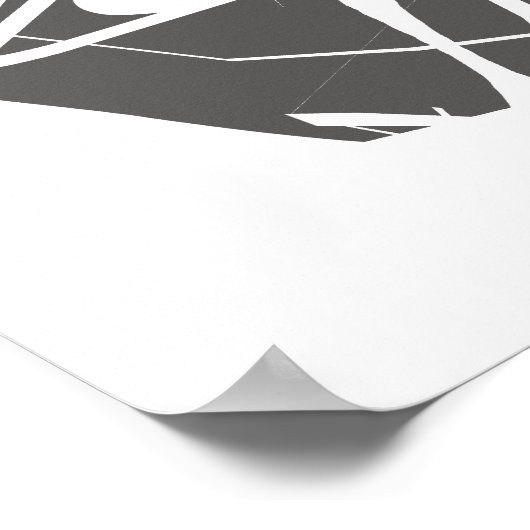 Graues zerrissenes Recycle Poster (Ecke)