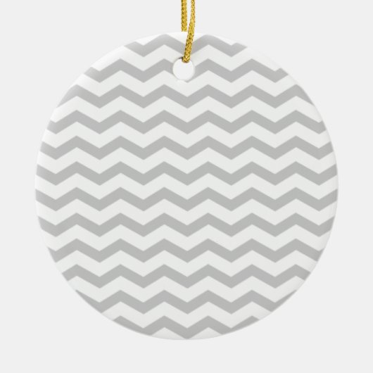 Graues Zickzack Keramik Ornament (Vorne)