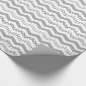 Graues Zickzack mit einer Drehung Geschenkpapier (Ecke)