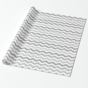 Graues Zickzack mit einer Drehung Geschenkpapier