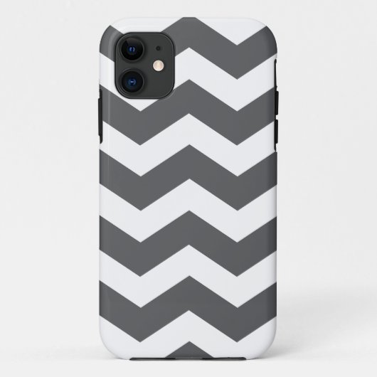 Graues Zickzack Muster Case-Mate iPhone 5 Fall Hülle (Rückseite)