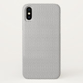 Graues Zickzack Muster Case-Mate iPhone Hülle (Rückseite)
