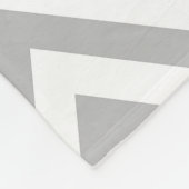 Graues Zickzack Muster Fleecedecke (Ecke)